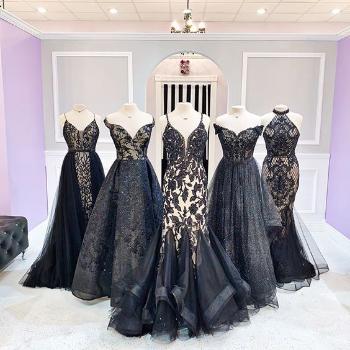 مدل لباس مجلسی زنانه شیک بلند مشکی