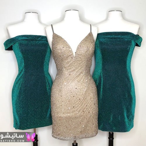 مدلهای لباس مجلسی کوتاه یقه قایقی مدلهای لباس مجلسی کوتاه یقه قایقی