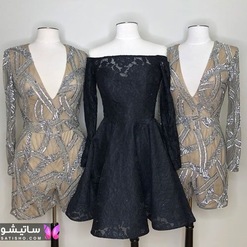 لباس مجلسی کوتاه شیک رنگ مشکی لباس مجلسی کوتاه شیک رنگ مشکی