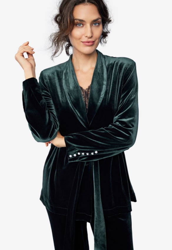 کت و شلوار مخملی محلسی زنانه سایز بزرگ