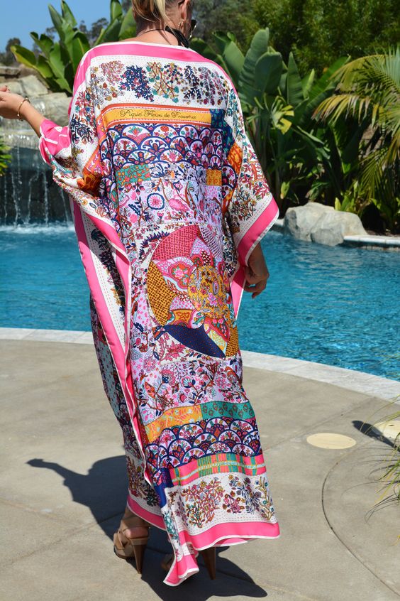 لباس حریر رنگی بلند زنانه لاکچری