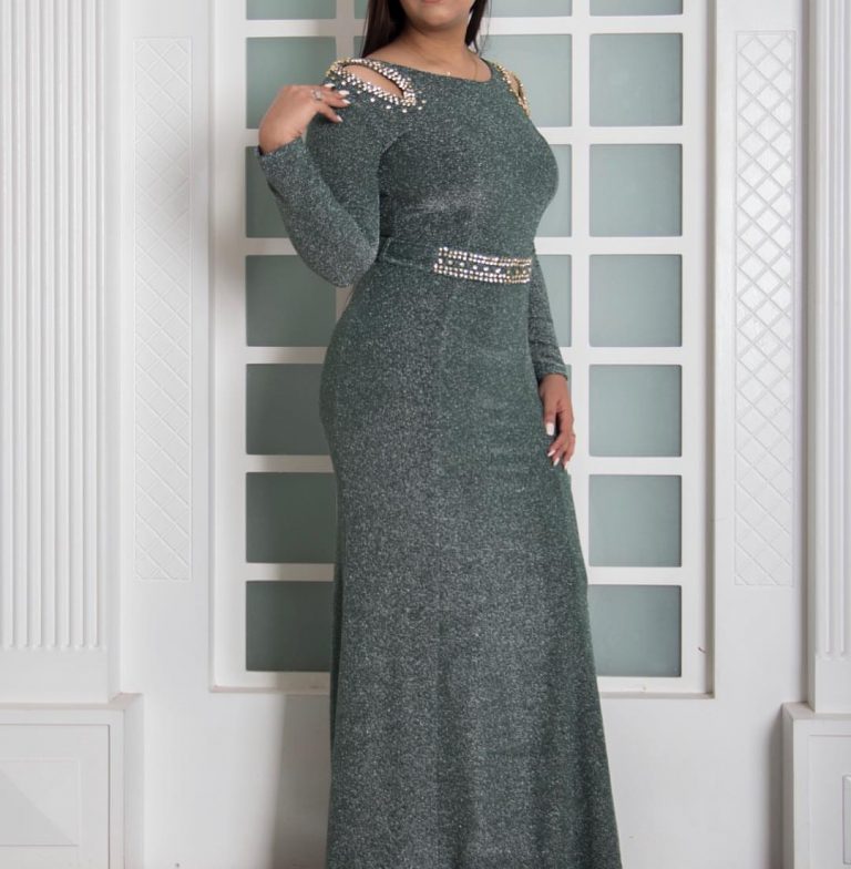 لباس مجلسی لمه شنی بلند آستین دار