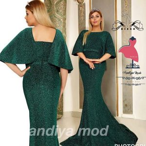 لباس مجلسی لمه سنی یشمی ماکسی