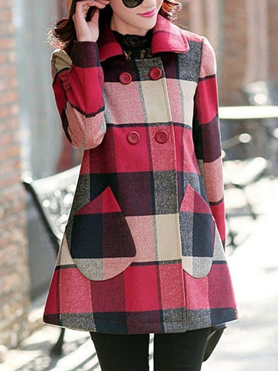 پالتو چارخونه ای شیک و مدل جدید 