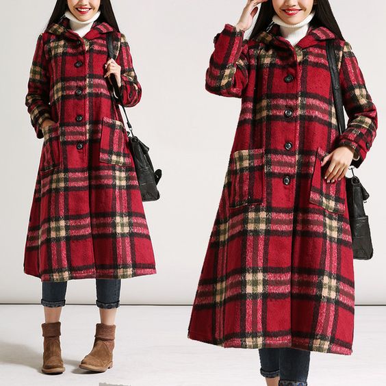 پالتو شیک دخترانه مدل چهارخانه جدید 