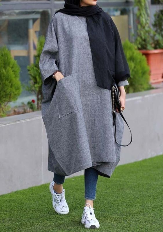 مانتو جلو بسته پاییزه جدید و شیک 