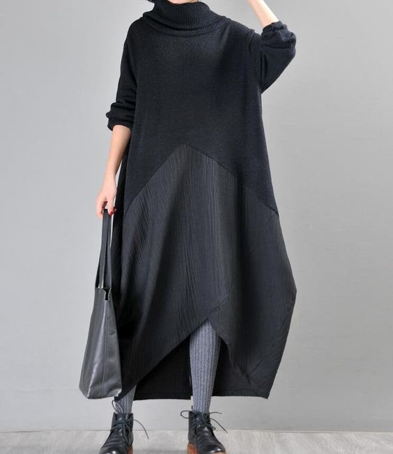 مانتو جلو بسته زنانه بلند و ساده برای پاییز 