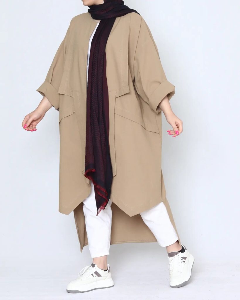 مدل مانتو نخی استین کیمونو