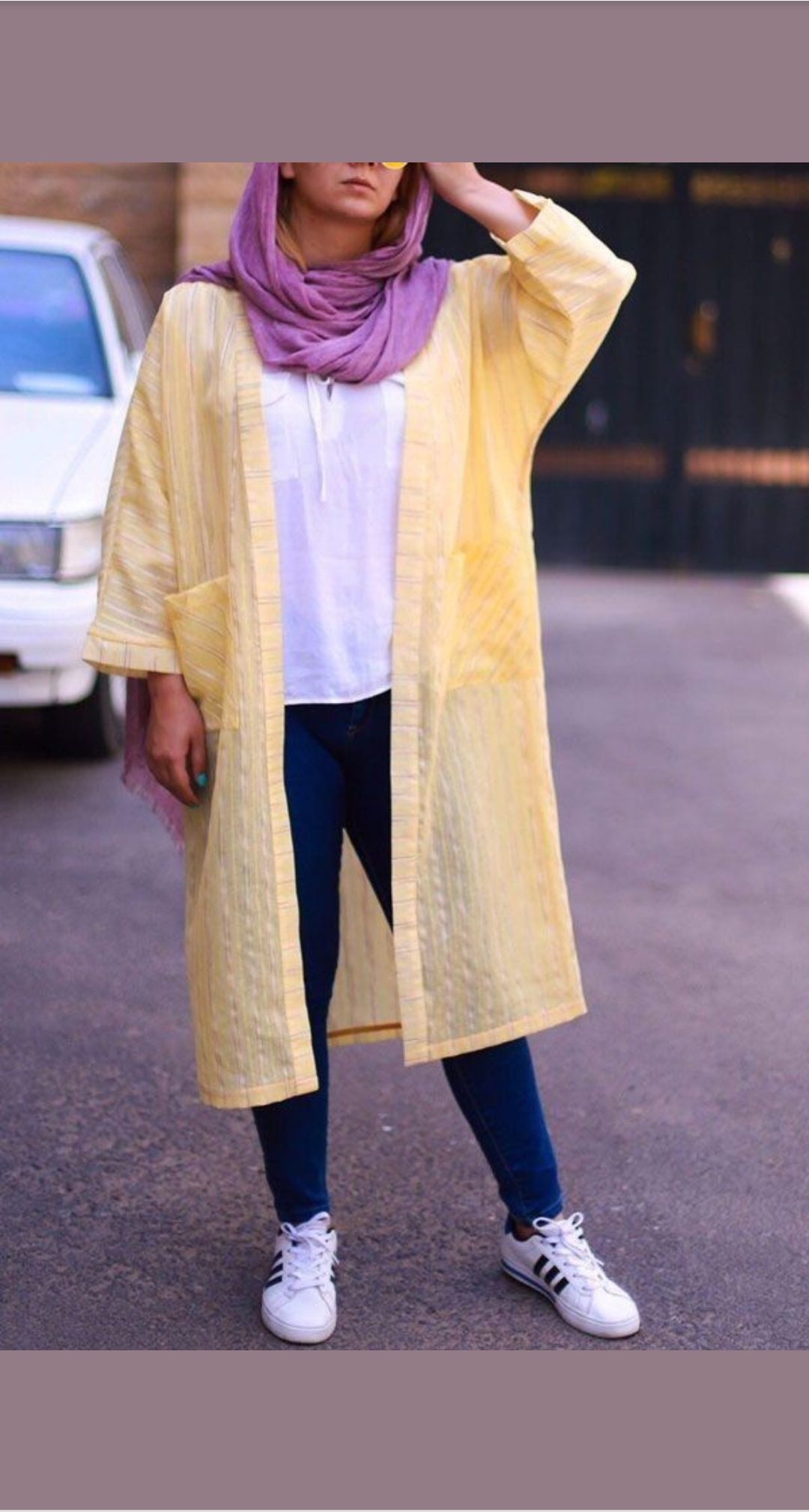 مدل مانتو نخی استین کیمونو