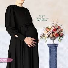 مدل مانتو اداری بارداری رنگ مشکی