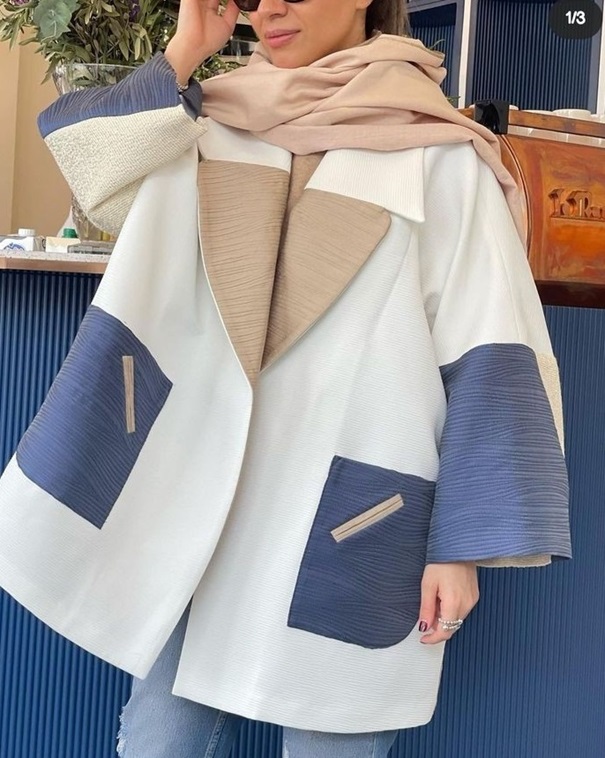 مانتو کتی دو رنگ بسیار شیک تابستانه