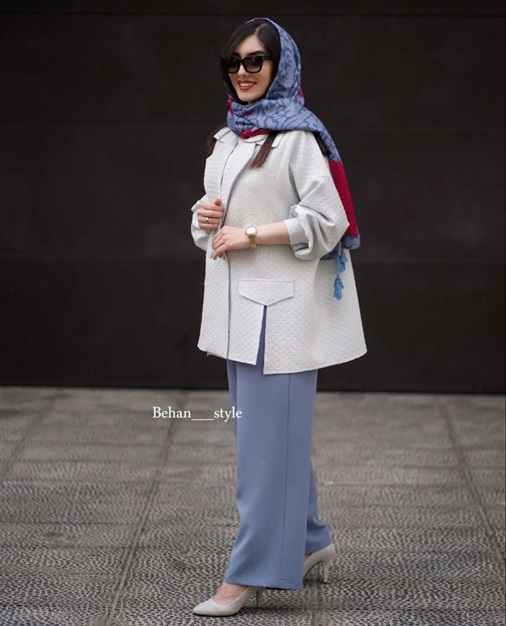 کت ژاکارد شیک سفید دخترونه و کژوال