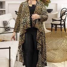 مانتو پلنگی طرح جلو چین دار