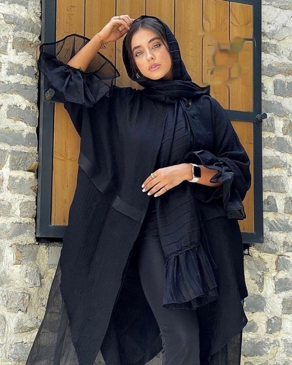 مانتو توری مشکی و کژوال بهاره