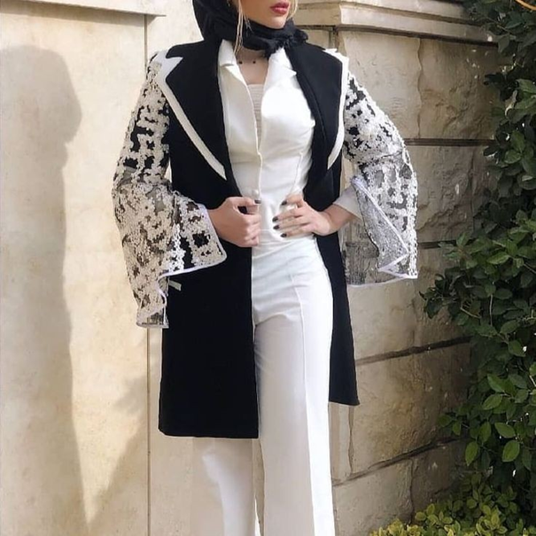 مانتو کتی جدید دو رنگ 2023