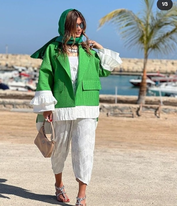 مانتو کتی تابستانه دو رنگ شیک و زیبا