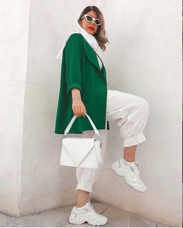 مدل مانتو کتی تابستانه رنگ سبز زمردی