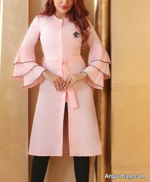 مانتو آستین کلوش تابستانه شیک 