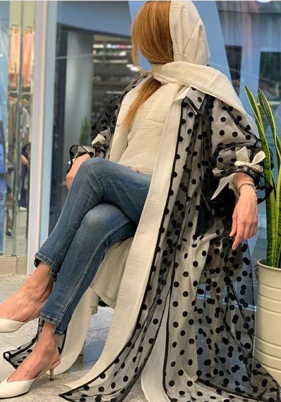 مانتو توری توپ توپی با آستین پاپیونی