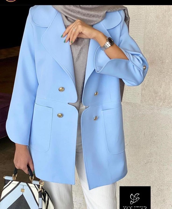 مانتو کتی رنگ آبی تابستانه بسیار زیبا