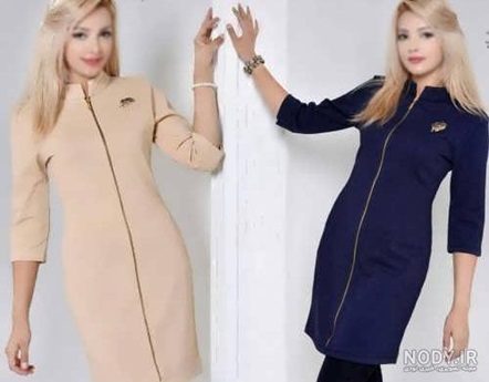 مانتو طرح زیپ از جلو شیک و قشنگ