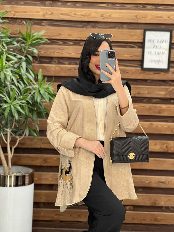 مدل مانتو کوتاه کتی شانتونی زیبا