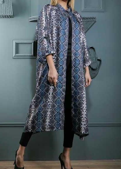 مانتو ژاکارد پوست ماری بلند و مجلسی
