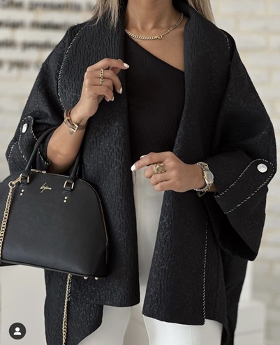 ژاکارد مشکی کاربردی و ساده