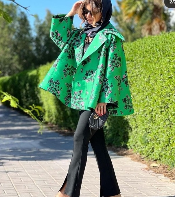 مانتو طرح جدید کتی به رنگ سبز خاص