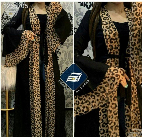 مانتو حریر طرح پلنگی