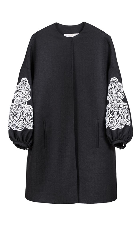 مانتو ژاکارد مشکی کاربردی دکمه دار