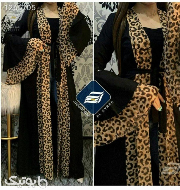 مانتو طرح آستین گشاد پلنگی