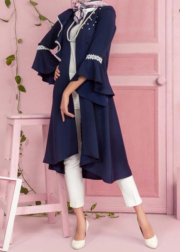 مانتو تابستانه ابروبادی با آستین کلوش 