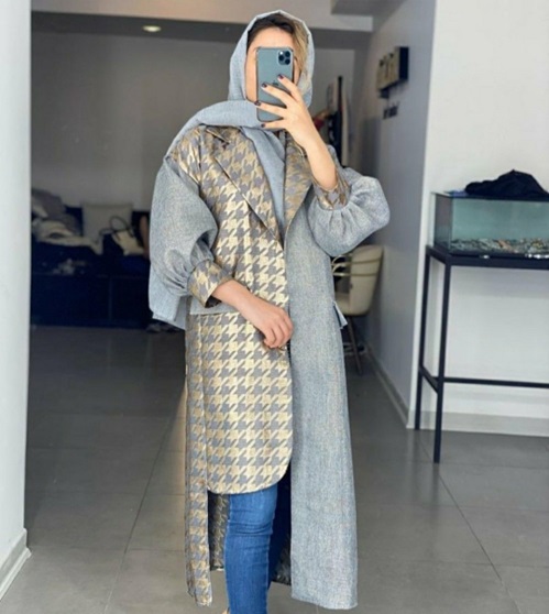 ژاکارد دو رنگ با مدل خاص