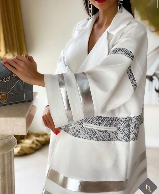 مانتو کتی جدید رنگ سفید جذاب و زیبا