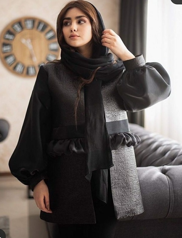 مانتو کتی زیبا و جذاب با خرجکار کمر جدید