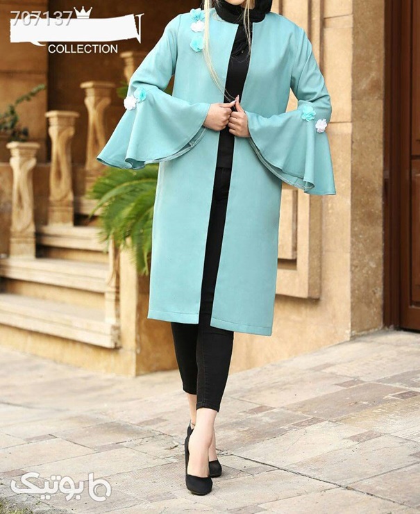 مانتو شیک تابستانه به رنگ آبی زیبا 