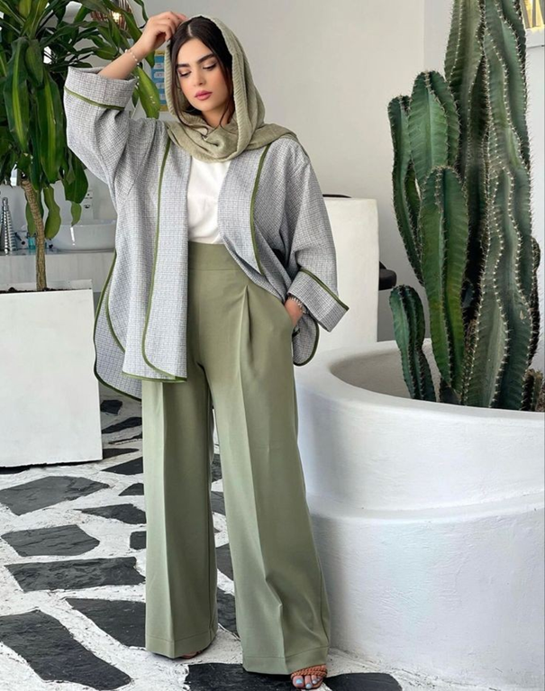 مانتو کتی کوتاه با پارچه طرح دار و قشنگ