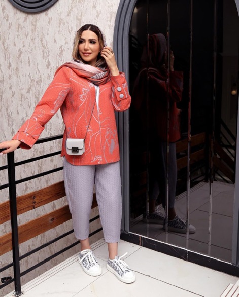 ژاکارد کتی بهاره با مغزی دوزی