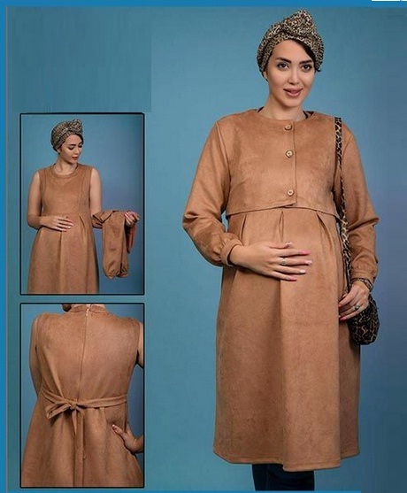 مانتوی اداری مناسب دوتکه برای خانم های باردار