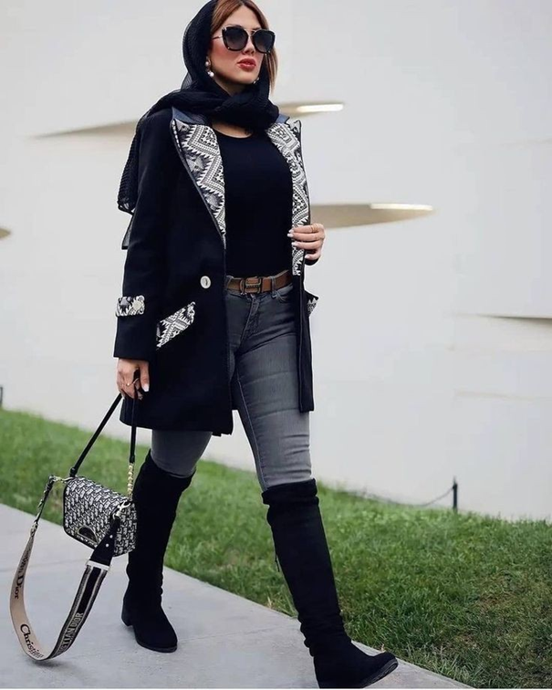 مدل مانتو کتی جذاب کوتاه رنگ مشکی جدید