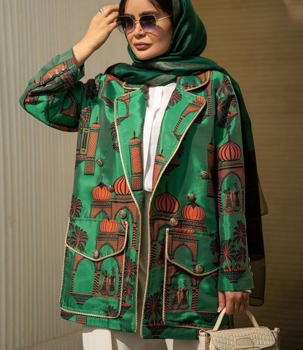 مانتو کتی طرحدار با رنگ خاص سبز و جدید