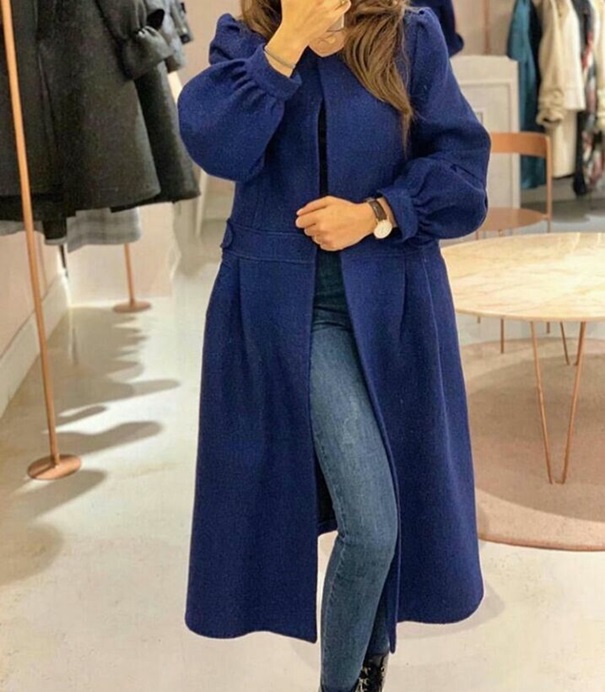 مانتو پاییزه ژاکارد با آستین مچی