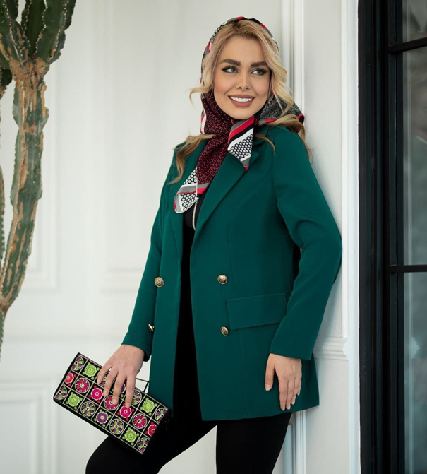 مانتو کتی به رنگ سبز مخصوص خانمها