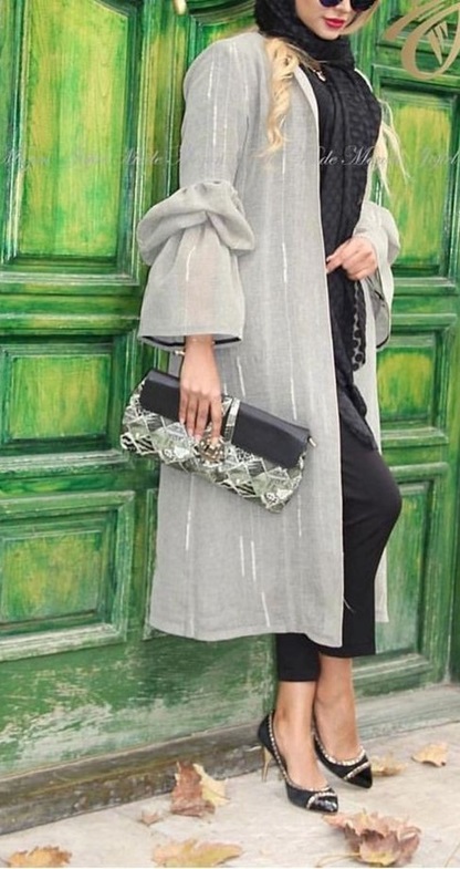 مانتو توری بلند با آستین خاص