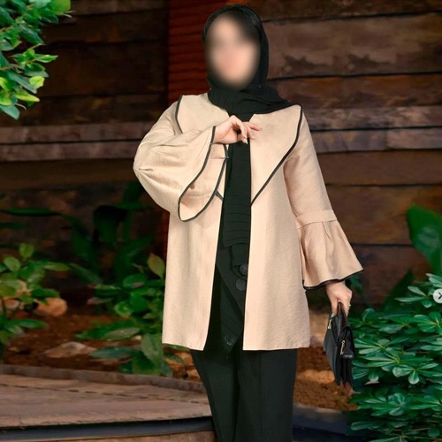 مانتو تابستانه ابروبادی با آستین کلوش 