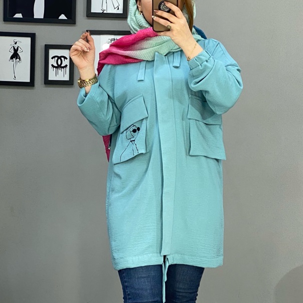 مانتو مدل زیپ دار ابروبادی خنک تابستانه 