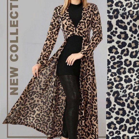 مانتو پلنگی جلو باز