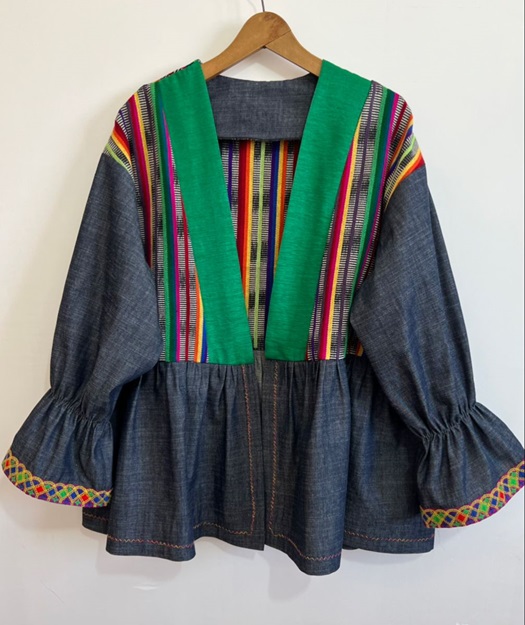 مانتو کتی رنگی کژوال با آستین کشی