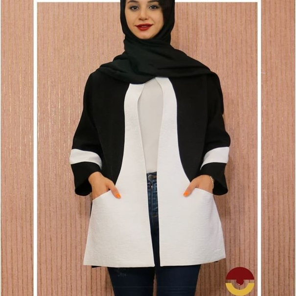 مانتو کتی دو رنگ با خرجکار پارچه 1402